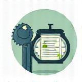 Wrench icon over calendar