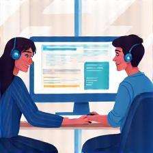 Support team assisting client